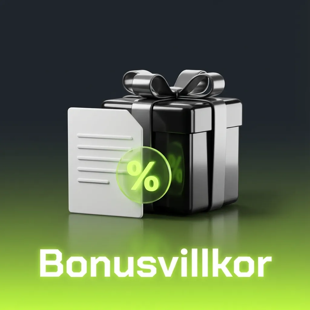 Illustration med rubriken ”Bonusvillkor” och lista över vanliga regler för casinobonusar enligt svensk spellag.