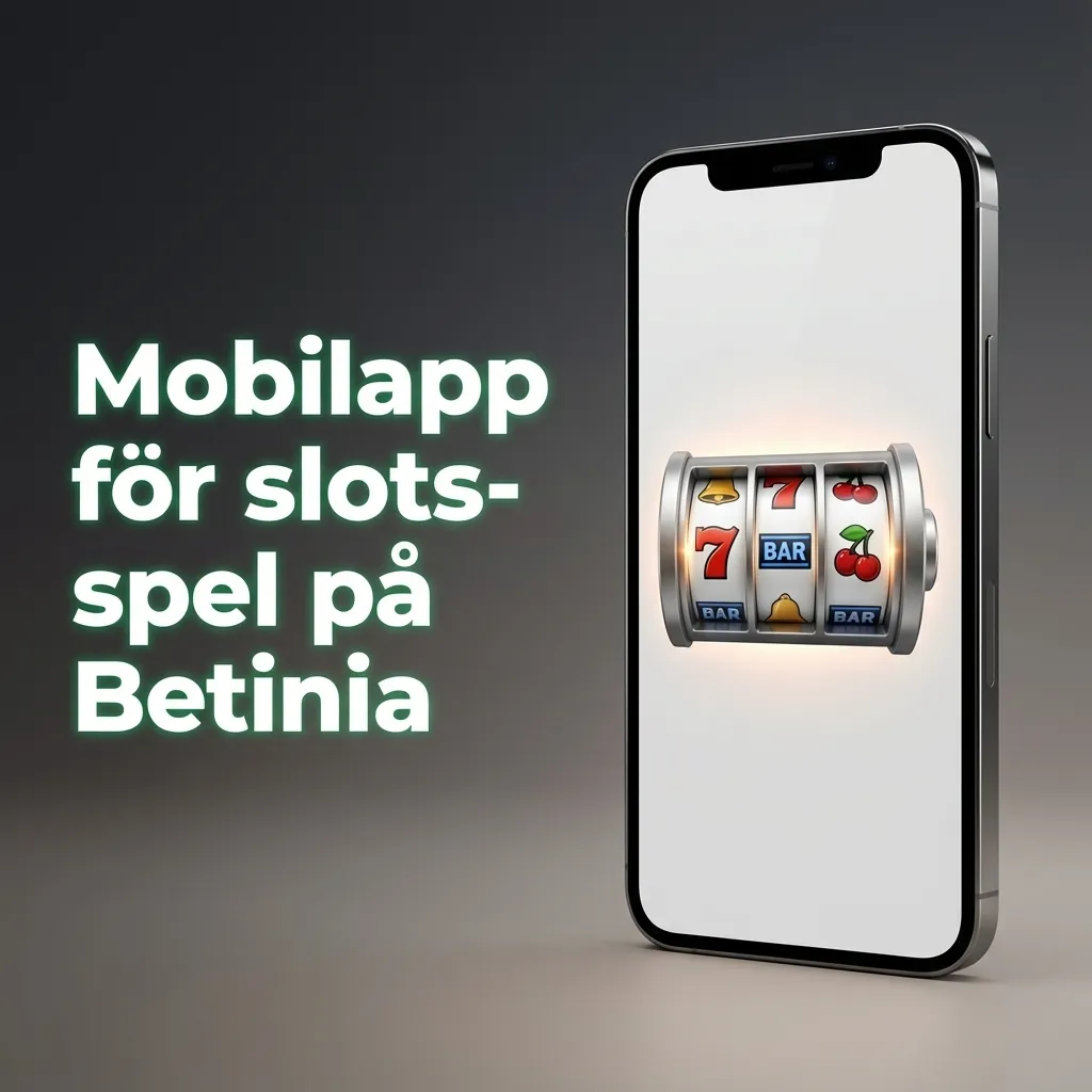 Person spelar Betinia slots i mobilapp, med tydlig lobby, spel och kassa anpassade för pekskärm