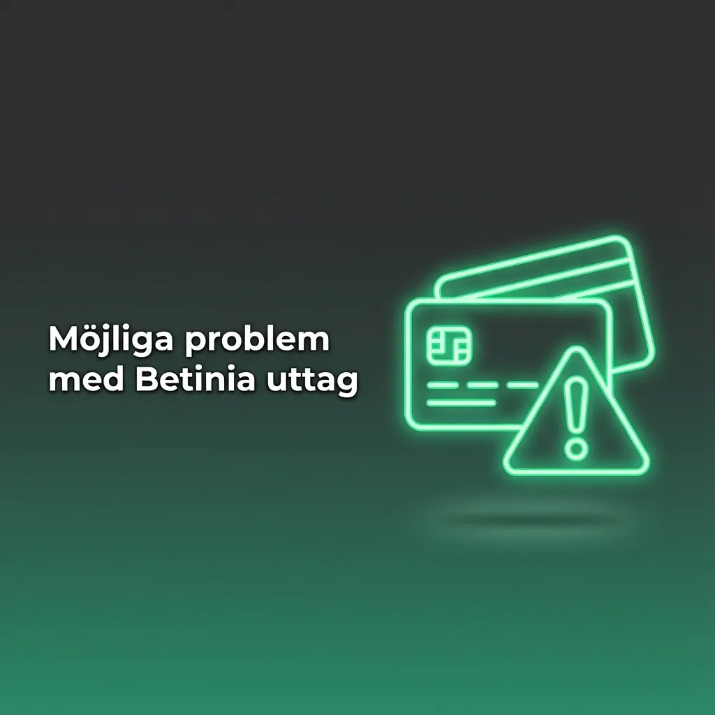 Skärmdump från Betinia som listar vanliga uttagsproblem i Sverige med korta lösningsförslag för varje punkt.