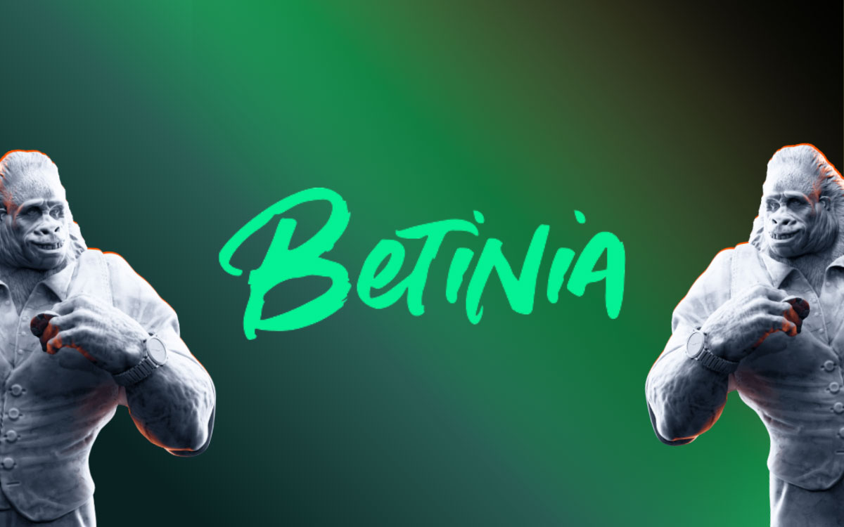 Betinia Sverige hemsida som visar sportsbetting, livebetting, e-sport och onlinecasino med kryptobetaling och välkomstbonusar