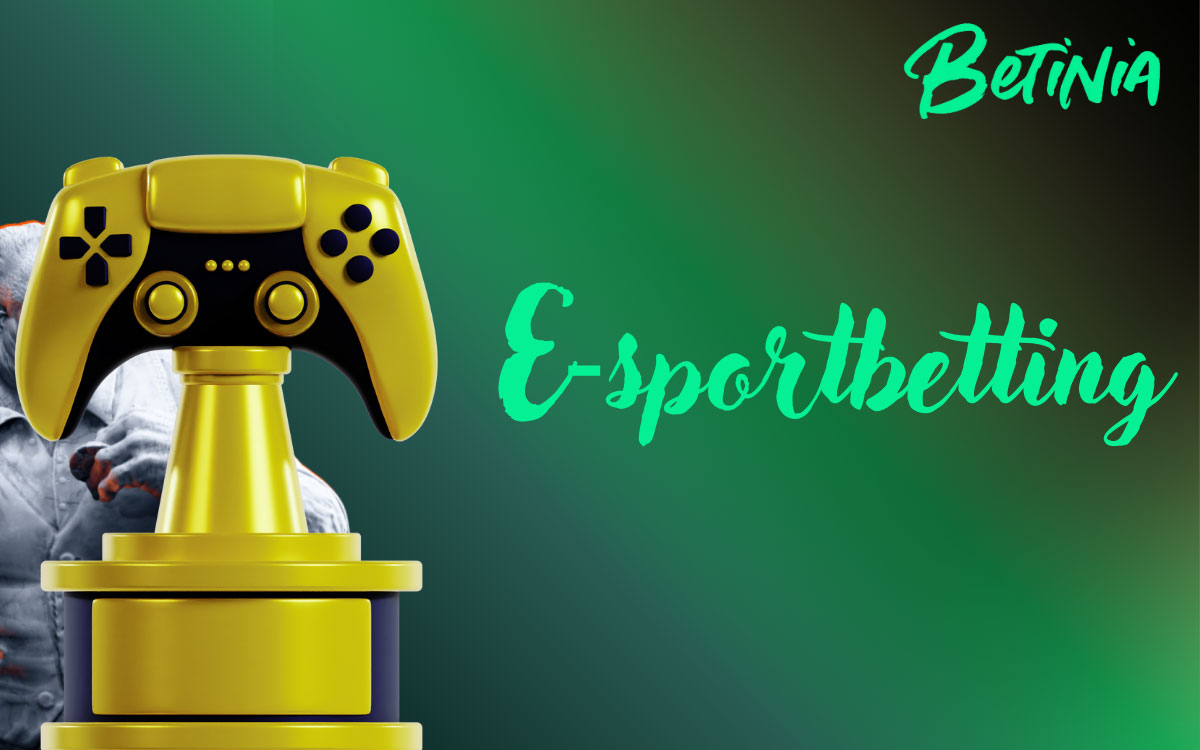 Skärmbild från Betinia med odds och spelmarknader för CS2, Dota 2, League of Legends och StarCraft 2 e‑sportmatcher