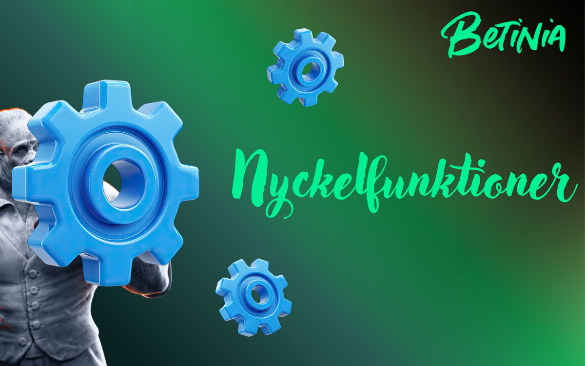 Illustration av Betinia mobilapp med svenska casinospel, odds, betalningar via Swish/Trustly och BankID-inloggning på skärm