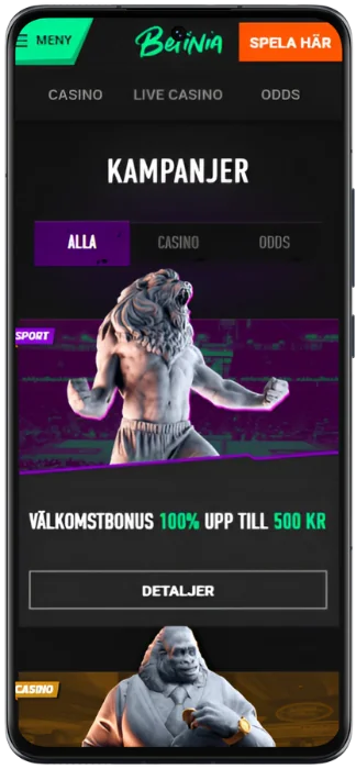 Betinia Bonus Skärmbild